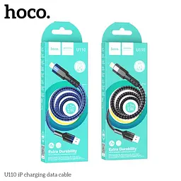 Кабель HOCO U110 charging data cable for Lightning/2,4A/1,2m чорний - мініатюра 4