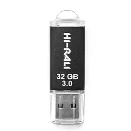 Флеш-накопичувач USB3.0 32GB Hi-Rali Rocket Series Чорний (HI-32GB3VCBK)