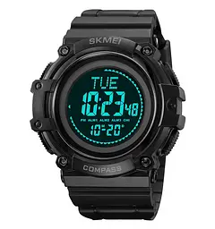 Годинник чоловічий спортивний Skmei 2233 compass з компасом (Чорний) - мініатюра 3