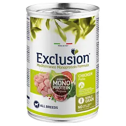 Корм Exclusion Adult Chicken для дорослих собак всіх порід з куркою 400 г