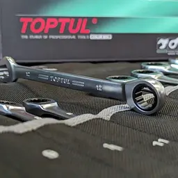 Набір комбінованих ключів трещоткових TOPTUL 8-19мм 12од. в чохлі GPAQ1202 - мініатюра 3