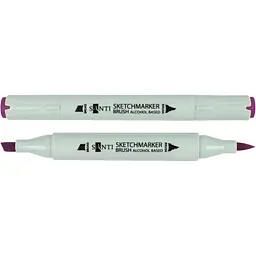 Набір спиртових маркерів Santi Brush SA-2 фіолетово-червоний 6 шт. (390913)