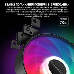 Комплект вентиляторів Zezzio ZC-120 SRGB 3 in 1 Kit (ZC-120 Colorful 3in1) - мініатюра 3