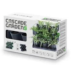 Набір з 12 горщиків Prosperplast Cascade Garden для квітів зі вставками та кошиком 68.5х19х54.6см антрацит (89908) - мініатюра 2