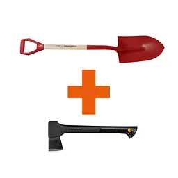 Набір Лопата садова штикова Fiskars Classic FSC+ Сокира теслярська Fiskars Solid A10