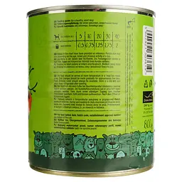 Вологий корм для собак Dolina Noteci Superfood з м'ясом оленя та качки 800 г - мініатюра 4