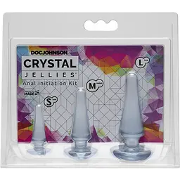 Набір анальних пробок Doc Johnson Crystal Jellies Anal - Clear - мініатюра 2