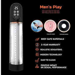 Помпа-мастурбатор Erospace Mens Play B13 автоматична для члена - мініатюра 2