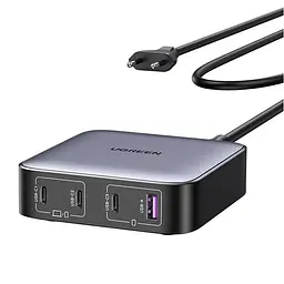 Зарядний пристрій 4xUSB 100W 3хUSB-C+USB-A Gan Nexode чорний CD328 Ugreen Desktop Fast Charger - мініатюра 2