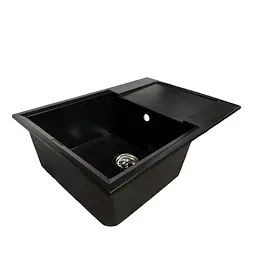 Кухонна мийка Adamant HORIZON MEDIUM чорний металік 700x500x230 мм, з крилом 70 см