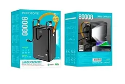Універсальна зарядна батарея Borofone BJ32 80000mAh Terra 22.5W+PD20W (Чорний) - мініатюра 4