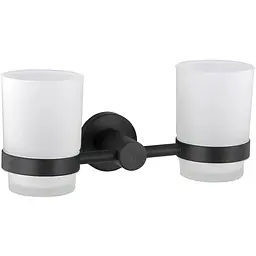 Склянка подвійна Globus Lux BS8428 SUS304 чорний матовий