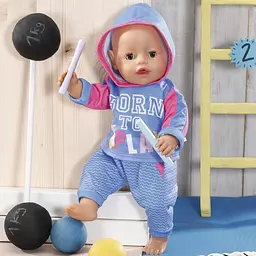 Набір одягу для ляльки Baby Born Спортивний костюм блакитний (830109-2) - мініатюра 4