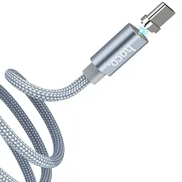 USB Cable Hoco U40A Magnetic Adsorption Type-C Grey 1.2m - мініатюра 3