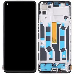 Дисплей Oppo Reno 5 4G чорний, Amoled, оригінал PRC, з рамкою