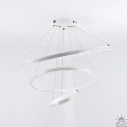 Люстра керована світлодіодна підвісна AKRILIKA 3R 70 Вт 600x1100 мм Біла Керується вимикачем (без пульта) ESLLSE - мініатюра 3