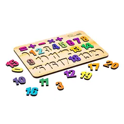 Розвиваюча іграшка PuzzleOK Цифри Арт-11230, 27 елементів дерев'яна - мініатюра 2
