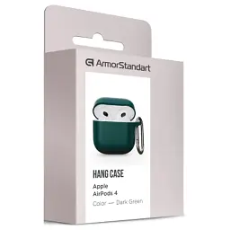 Чохол для навушників Armorstandart Hang Case для Apple AirPods 4 Dark Green (ARM81280) - мініатюра 3