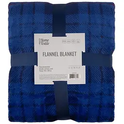Плед Ardesto Flannel 160х200см, 100% поліестер, клітинка, синій (ART0134PB)