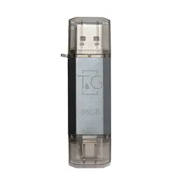 Флеш накопичувач USB 16Gb T&G Star TG009TC, Silver, Type-C / USB 2.0 (TG009TC-16GSL)