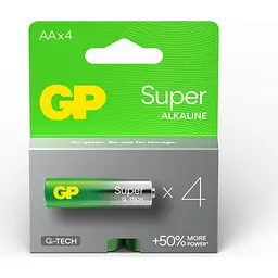 Батарейка Gp AA LR6 Super Alcaline * 4 (15A21-SB4 / 4891199216763) - мініатюра 2