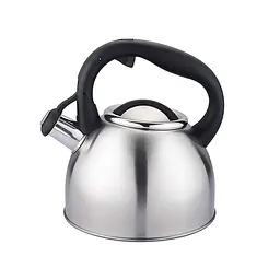 Чайник со свистком и крышкой 2.5 л из нержавеющей стали ZB-K2.5 L, Zauberg Серебристый 87709