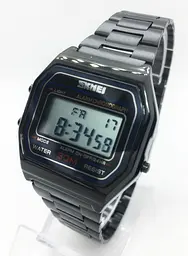 Чоловічий наручний годинник Skmei 1123 Old School Чорний - мініатюра 2