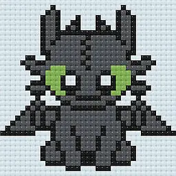Алмазна мозаїка міні Як Приручити Дракона Беззубик How to Train Your Dragon Toothless 10х10 см