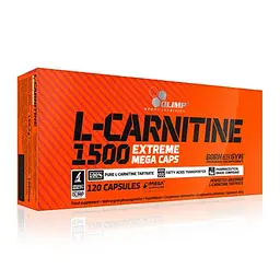 Жироспалювач L-Carnitine 1500 Extreme Mega Caps, 120 капсул Olimp fit0016511 - мініатюра 1