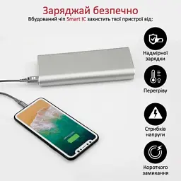 Дата кабель USB 2.0 AM to Lightning 1.2m grey Promate (nervelink-i.grey) - мініатюра 6