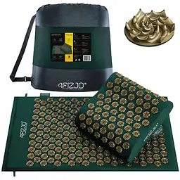 Килимок акупунктурний 4FIZJO Eco Mat XL Аплікатор Кузнєцова з подушкою 72 x 42 см 4FJ0382 Navy Green/Gold (P-5907739315076) - мініатюра 2