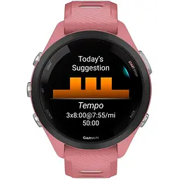 Смарт-годинник Garmin Forerunner 265S Black Bezel with Light Pink Case and Light Pink/Whitestone Silicone Band (010-02810-05) [89364] - мініатюра 3