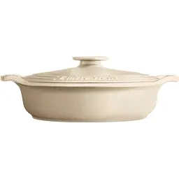 Каструля Emile Henry Sublime з кришкою керамічна 38.5х34х8.5 см 3.2 л бежева (564793) - мініатюра 2