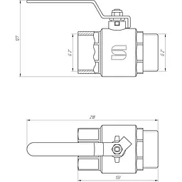 Кран кульовий прямий Selba 2″ ЗВ КР SL1505 - мініатюра 3
