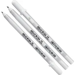 Ручка гелева Sakura Біла 10 Bold (лінія 0.5mm) Gelly Roll Basic