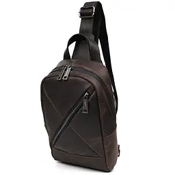 Рюкзак слінг шкіряний з кишенями TARWA 29х17х8 см sum0028240