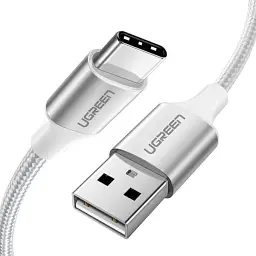 Дата кабель USB 2.0 AM to USB-C 1.0m aluminum braid US288 white Ugreen (60131)