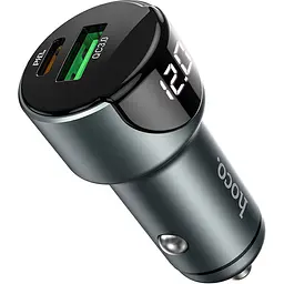 Автомобільний зарядний пристрій Hoco Z42 Light Road PD20W + QC3.0 Gray [110007] - мініатюра 2