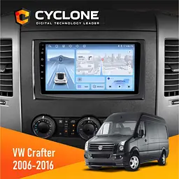 Штатна магнітола Volkswagen Crafter 2006-2016 Cyclone C9-012 4x64, DSP, 4G Cyclone (НФ-00009607)