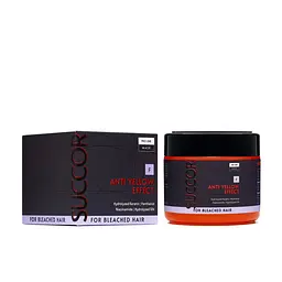 Маска від жовтизни для освітленого волосся Anti Yellow Effect Mask Succor 300 мл - мініатюра 2