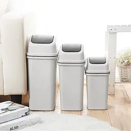 Відро для сміття MBM My Home з кришкою 6 л сіре (BIN-12 6L GRAY) - мініатюра 8