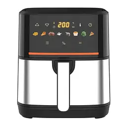 Аерофритюрниця безмасляна Luma Bella LB-60027 електрична 7.5л з сенсорним управлінням 2200Вт Чорний - мініатюра 2