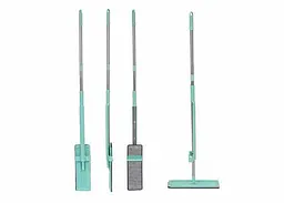 Швабра миюча Good Idea Spin Mop з віджимом 360 для миття підлог з мікрофіброю 120х35х11 см Бірюзовий - мініатюра 2