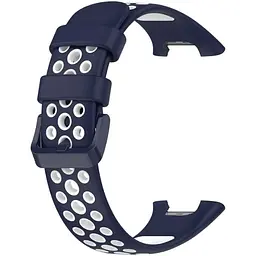 Ремінець DK Silicone Sport Band Classic Nike для Xiaomi Mi Band 7 Pro (blue / white) - мініатюра 2