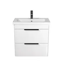 Тумба Мойдодир Iris 65-A з умивальником Fenova 65 підвісна Білий - мініатюра 4