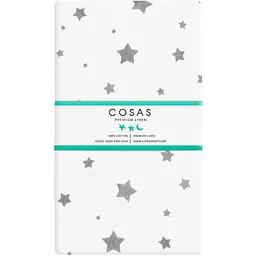 Набір простирадл на резинці Cosas Stars CS1 60х120х12 см (SetSheet_StarMintGrey_StarGrey_120x60) - мініатюра 3