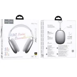 Накладні бездротові навушники Hoco W65 Plus Happy ANC Silver - мініатюра 4