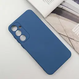 Чохол TPU GETMAN Liquid Silk Full Camera для Samsung Galaxy S24+ Синій / Navy Blue - мініатюра 2