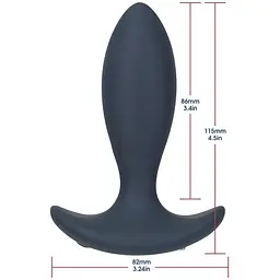 Анальна пробка з пульсацією Lux Active Throb 4.5" Пульт дистанційного керування - мініатюра 2