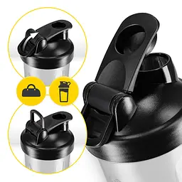 Шейкер спортивний 4FIZJO PRO 650 мл White/Black (P-5905973407007) - мініатюра 11